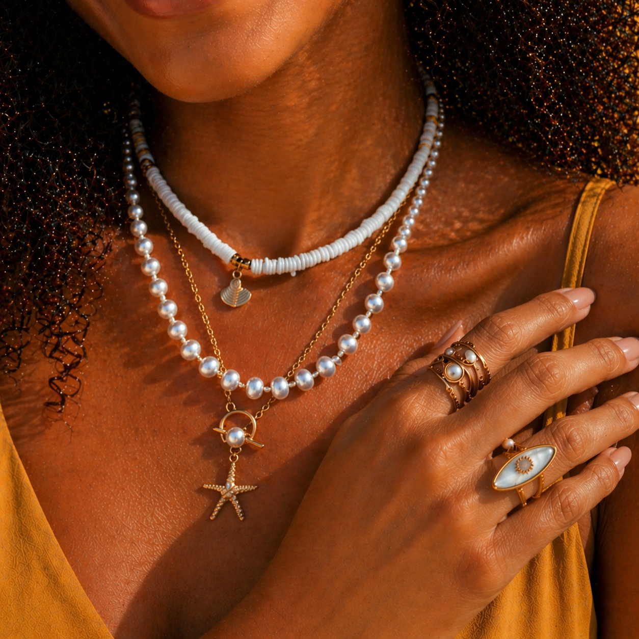 Seastar Pearl Necklace